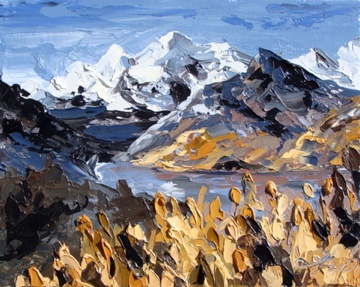 Impasto Palette Knife Landscape Painting by American Artist Trisha Lamoreaux