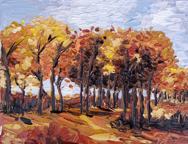 Impasto Palette Knife Landscape Painting by American Artist Trisha Lamoreaux