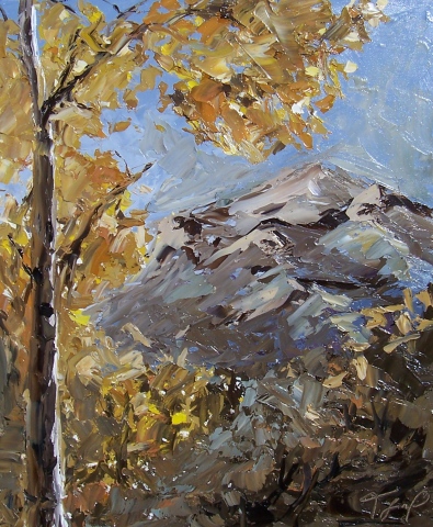 Impasto Palette Knife landscape Painting by American Artist Trisha Lamoreaux