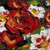 Floral II - Scarlet and White