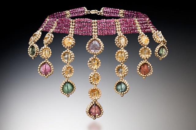 Tourmaline and Garnet Choker