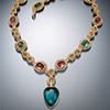 Blue Tourmaline and Gold Pendant