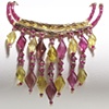 Pink and Yellow Dangle Neckpiece