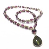 Green and Plum Tourmaline Pendant
