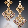 Citrine and Garnet Chandelier Earrings