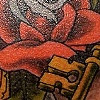 rose and locket tattoo
