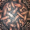 celtic cross stone relief