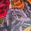 crow with roses tattoo raven
