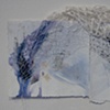 mirrored, paint, transfer, and thread, 4'' x 8'', 2009