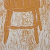 Orange Flower Chair
