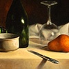 Still Life with Pears and Bottle