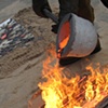 Molten Iron Paintings in Action