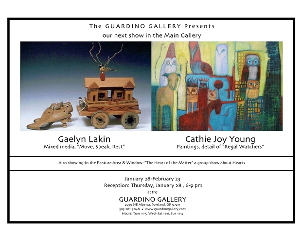 paintings at Guardino gallery, Portland art