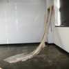 Yellow, Green, Purple, Beige Large Strip of Paint