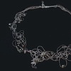 Organic Weave. Continuos crochet. SS wire with freshwater pearls.