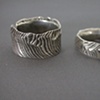 AK Cuttlefish Rings.  .925 Silver with patina