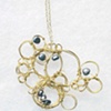 Bubble Pendant. 14kt vermeil and freshwater pearls