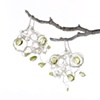 Organic Weave. SS wire with peridot.