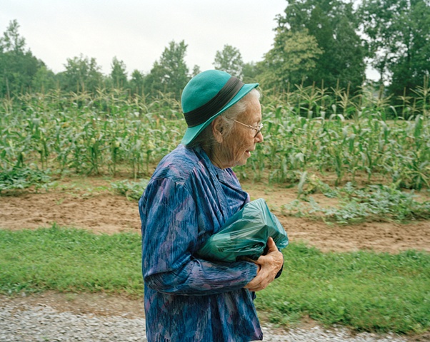 photograph by Jessica Ingram, Waiting for a Sign, Granma's Walk to Church