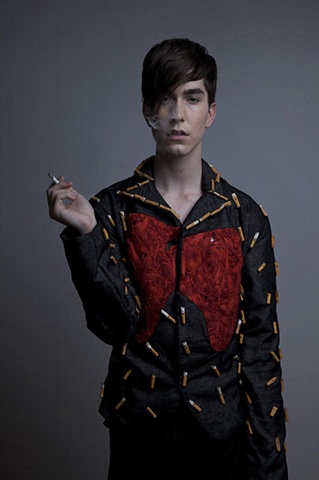 Mens Cigarette with lungs jacket