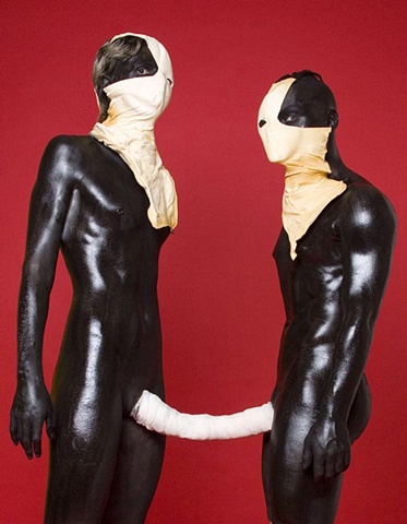 Leather sculpted masks For Gazelleland shoot