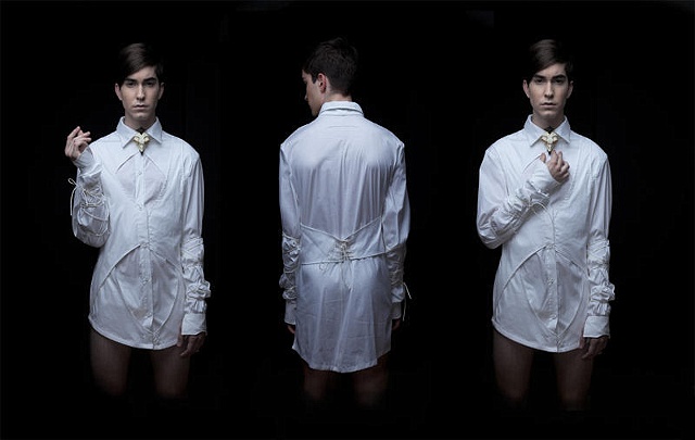 Mens White cotton shirt