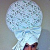Laser cut leather headpiece with leather bow