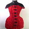 Boiled Wool Dress with metal clasps