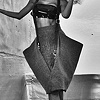 Grey Wool Skirt with Hip Flair