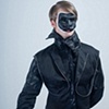 Leather quilted collar shirt with zippers