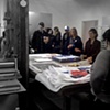 Megan O'Connell and her Graphic Design class.