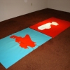 Glossy Red on Turquoise/Minty Green on Red