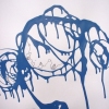 Blue Drip Drawing