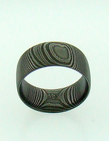 Damascus Steel Wedding Band