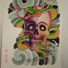 skull and snake