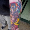 Skull and roses