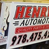 Henry's Automotive wood sign