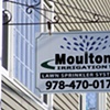 Moulton Irrigation hanging sign
