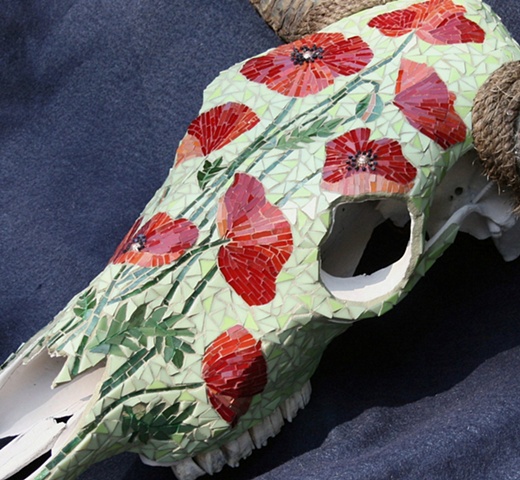 Poppies Skull, detail