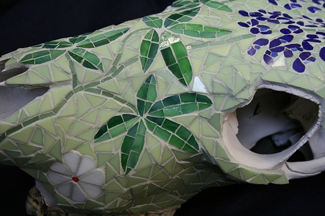 Bluebonnets Skull, detail
