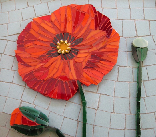 3 Poppies, detail