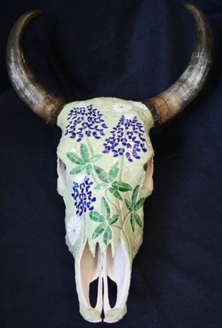 Bluebonnets Skull
