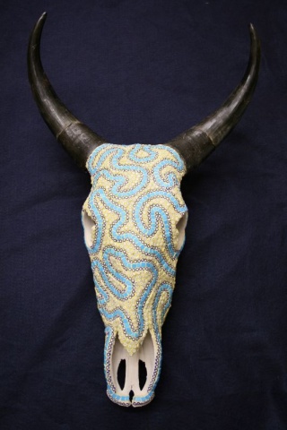 Turquoise & Millefiori Skull