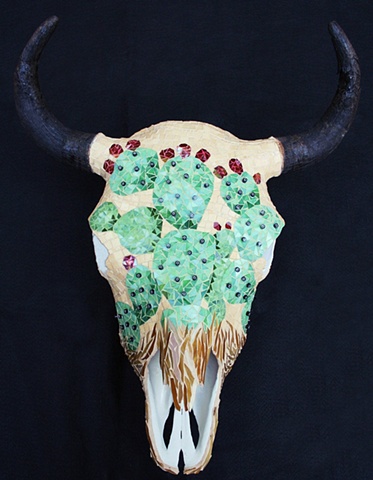 Prickly Pear Cactus Skull