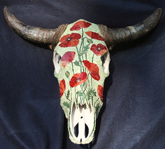 Poppies Skull