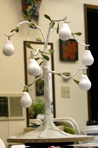 Partridge Optional pear tree sculpture, in progress