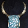 Silver Swirl Skull