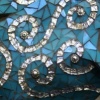 Silver Swirl Skull - side