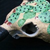 Prickly Pear Cactus Skull - detail