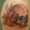 skull and lily
